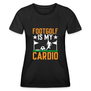 Footgolf Player Foot Golf Playing Footgolfers Foot - Women's Functional T-Shirt - black - Front - AI Model Female 172 light (172cm)