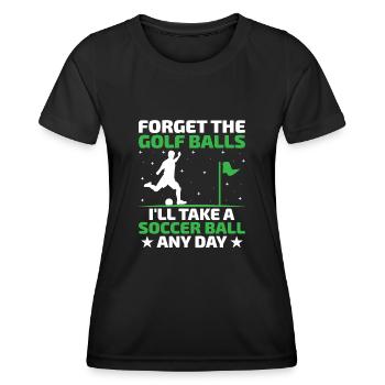 Footgolf Player Foot Golf Playing Footgolfers Foot - Women's Functional T-Shirt - black - Front - AI Model Female 172 light (172cm)
