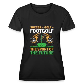 Footgolf Player Foot Golf Playing Footgolfers Foot - Women's Functional T-Shirt - black - Front - AI Model Female 172 light (172cm)