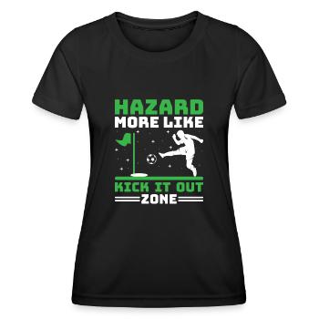Footgolf Player Foot Golf Playing Footgolfers Foot - Women's Functional T-Shirt - black - Front - AI Model Female 172 light (172cm)