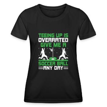 Footgolf Player Foot Golf Playing Footgolfers Foot - Women's Functional T-Shirt - black - Front - AI Model Female 172 light (172cm)
