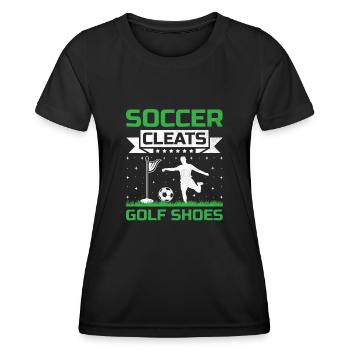 Footgolf Player Foot Golf Playing Footgolfers Foot - Women's Functional T-Shirt - black - Front - AI Model Female 172 light (172cm)