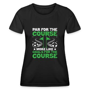 Footgolf Player Foot Golf Playing Footgolfers Foot - Women's Functional T-Shirt - black - Front - AI Model Female 172 light (172cm)