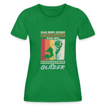 Saint-Bernard, Propriétaire De Chien, Chien, Promeneur, Chien - T-shirt sport Femme - vert - Devant - AI Model Female 172 dark (172cm)
