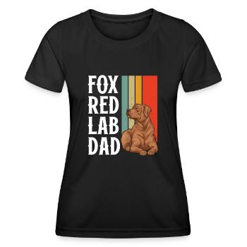 Fuchsroter Labrador Retriever Fox Red Labrador - Frauen Funktions-T-Shirt - Schwarz - Vorne - AI Model Female 172 light (172cm)