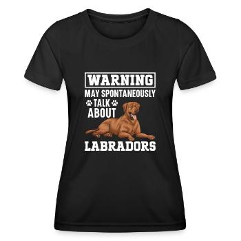 Fuchsroter Labrador Retriever Fox Red Labrador - Frauen Funktions-T-Shirt - Schwarz - Vorne - AI Model Female 172 light (172cm)