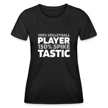 Volleyball Volleyballer - Frauen Funktions-T-Shirt - Schwarz - Vorne - AI Model Female 172 light (172cm)