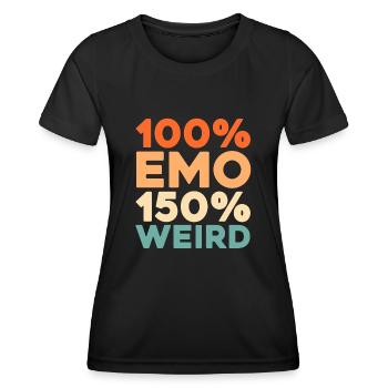 Emo Gothique - T-shirt sport Femme - noir - Devant - AI Model Female 172 light (172cm)