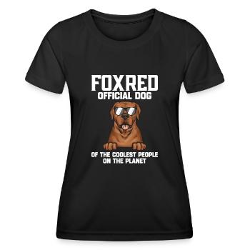 Fuchsroter Labrador Retriever Fox Red Labrador - Frauen Funktions-T-Shirt - Schwarz - Vorne - AI Model Female 172 light (172cm)