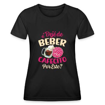 Spanish Concha design by Cafecito for - Women's Functional T-Shirt - black - Front - AI Model Female 172 light (172cm)
