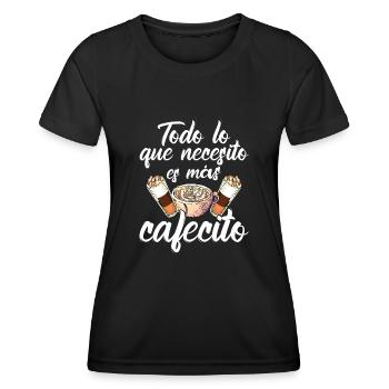 Spanish Concha design by Cafecito for - Women's Functional T-Shirt - black - Front - AI Model Female 172 light (172cm)