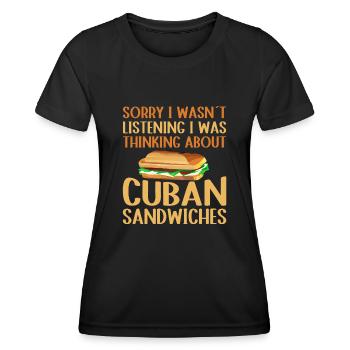 Cuban Sandwich Food Master Für Sandwich-liebhaber - Frauen Funktions-T-Shirt - Schwarz - Vorne - AI Model Female 172 light (172cm)