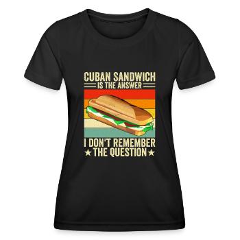 Sandwich Master Deli Sub Lover Sandwich Day Food - T-shirt sport Femme - noir - Devant - AI Model Female 172 light (172cm)