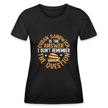 Sandwich Master Deli Sub Lover Sandwich Day Food - T-shirt sport Femme - noir - Devant - AI Model Female 172 light (172cm)