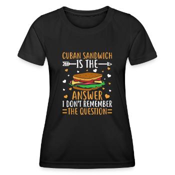 Découvrez le monde de la maîtrise du sandwich - T-shirt sport Femme - noir - Devant - AI Model Female 172 light (172cm)