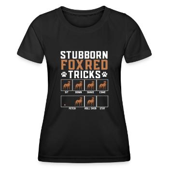 Fuchsroter Labrador Retriever Fox Red Labrador - Frauen Funktions-T-Shirt - Schwarz - Vorne - AI Model Female 172 light (172cm)