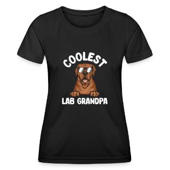 Fuchsroter Labrador Retriever Fox Red Labrador - Frauen Funktions-T-Shirt - Schwarz - Vorne - AI Model Female 172 light (172cm)