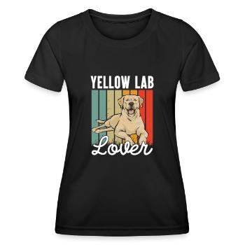Yellow Labrador Retriever - Women's Functional T-Shirt - black - Front - AI Model Female 172 light (172cm)
