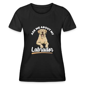 Yellow Labrador Retriever - Women's Functional T-Shirt - black - Front - AI Model Female 172 light (172cm)