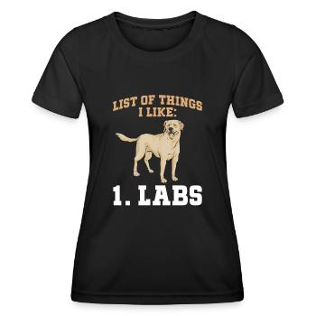 Yellow Labrador Retriever - Women's Functional T-Shirt - black - Front - AI Model Female 172 light (172cm)