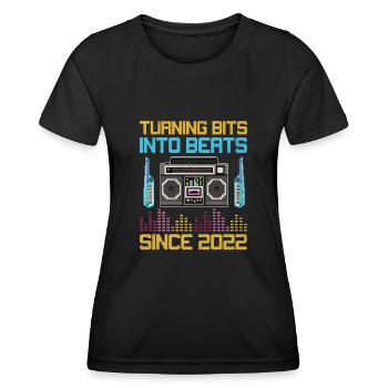 Chiptune Music Lover Groove zu den Bleeps und Bloo - Frauen Funktions-T-Shirt - Schwarz - Vorne - AI Model Female 172 light (172cm)