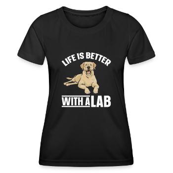Yellow Labrador Retriever - Women's Functional T-Shirt - black - Front - AI Model Female 172 light (172cm)