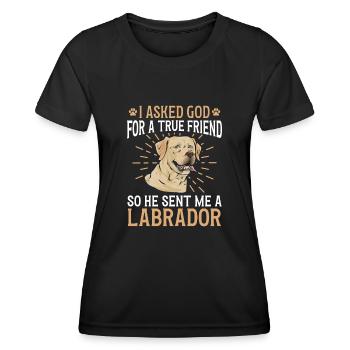 Yellow Labrador Retriever - Women's Functional T-Shirt - black - Front - AI Model Female 172 light (172cm)