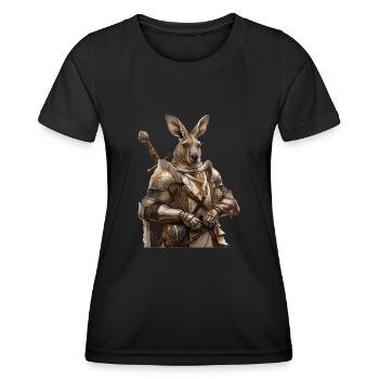 Chevaliers de Kängeru Moyen Âge - T-shirt sport Femme - noir - Devant - AI Model Female 172 light (172cm)