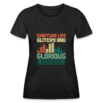 Chiptune Music Lover Groove zu den Bleeps und Bloo - Frauen Funktions-T-Shirt - Schwarz - Vorne - AI Model Female 172 light (172cm)