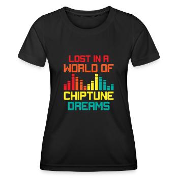 Chiptune Music Lover Groove zu den Bleeps und Bloo - Frauen Funktions-T-Shirt - Schwarz - Vorne - AI Model Female 172 light (172cm)