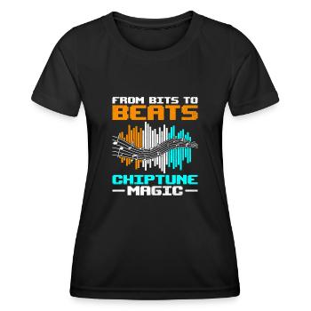 Chiptune Music Lover Groove zu den Bleeps und Bloo - Frauen Funktions-T-Shirt - Schwarz - Vorne - AI Model Female 172 light (172cm)