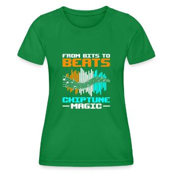 Chiptune, mélomane, groove au son des bips et du bloo - T-shirt sport Femme - vert - Devant - AI Model Female 172 dark (172cm)