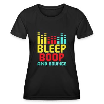 Chiptune, mélomane, groove au son des bips et du bloo - T-shirt sport Femme - noir - Devant - AI Model Female 172 light (172cm)
