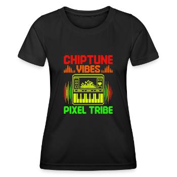 Chiptune Music Lover Groove zu den Bleeps und Bloo - Frauen Funktions-T-Shirt - Schwarz - Vorne - AI Model Female 172 light (172cm)