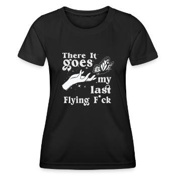 Et voilà mon dernier F volant - T-shirt sport Femme - noir - Devant - AI Model Female 172 light (172cm)