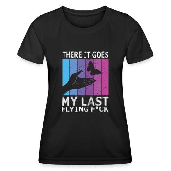Et voilà mon dernier F volant - T-shirt sport Femme - noir - Devant - AI Model Female 172 light (172cm)