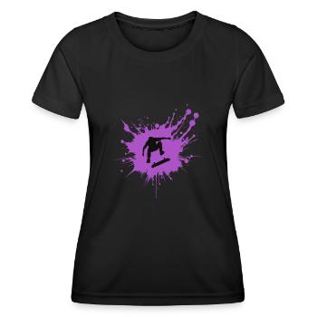 Splash Skateboard Dynamics - Women's Functional T-Shirt - black - Front - AI Model Female 172 light (172cm)