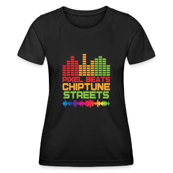 Chiptune Music Lover Groove zu den Bleeps und Bloo - Frauen Funktions-T-Shirt - Schwarz - Vorne - AI Model Female 172 light (172cm)