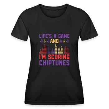 Chiptune Music Lover Groove zu den Bleeps und Bloo - Frauen Funktions-T-Shirt - Schwarz - Vorne - AI Model Female 172 light (172cm)