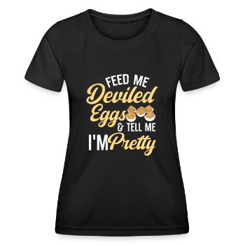 Stuffed Eggs Deviled Eggs - Women's Functional T-Shirt - black - Front - AI Model Female 172 light (172cm)