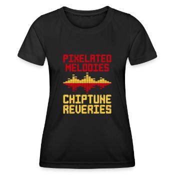 Chiptune Music Lover Groove zu den Bleeps und Bloo - Frauen Funktions-T-Shirt - Schwarz - Vorne - AI Model Female 172 light (172cm)