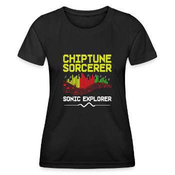 Chiptune Music Lover Groove zu den Bleeps und Bloo - Frauen Funktions-T-Shirt - Schwarz - Vorne - AI Model Female 172 light (172cm)