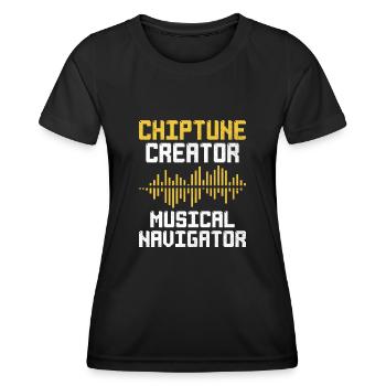 Chiptune Music Lover Groove zu den Bleeps und Bloo - Frauen Funktions-T-Shirt - Schwarz - Vorne - AI Model Female 172 light (172cm)