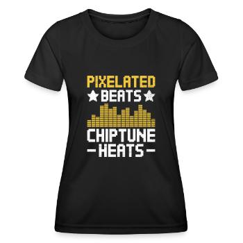 Chiptune Music Lover Groove zu den Bleeps und Bloo - Frauen Funktions-T-Shirt - Schwarz - Vorne - AI Model Female 172 light (172cm)