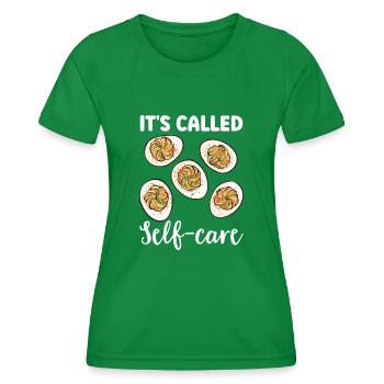 Gefüllte Eier Deviled Eggs - Frauen Funktions-T-Shirt - Kelly Green - Vorne - AI Model Female 172 dark (172cm)