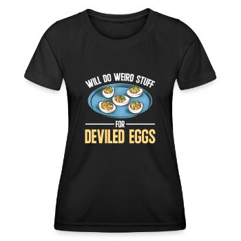 Stuffed Eggs Deviled Eggs - Women's Functional T-Shirt - black - Front - AI Model Female 172 light (172cm)