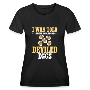 Stuffed Eggs Deviled Eggs - Women's Functional T-Shirt - black - Front - AI Model Female 172 light (172cm)