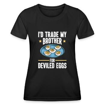 Stuffed Eggs Deviled Eggs - Women's Functional T-Shirt - black - Front - AI Model Female 172 light (172cm)