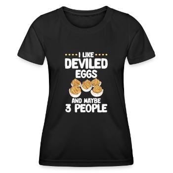 Stuffed Eggs Deviled Eggs - Women's Functional T-Shirt - black - Front - AI Model Female 172 light (172cm)