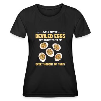 Stuffed Eggs Deviled Eggs - Women's Functional T-Shirt - black - Front - AI Model Female 172 light (172cm)